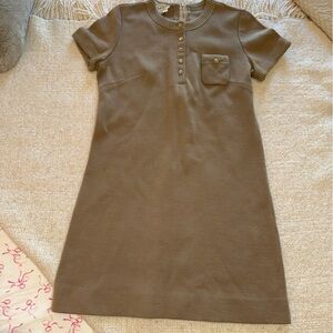 Vintage Tan Mod Shift Dress medium